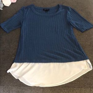 Blue sweater blouse